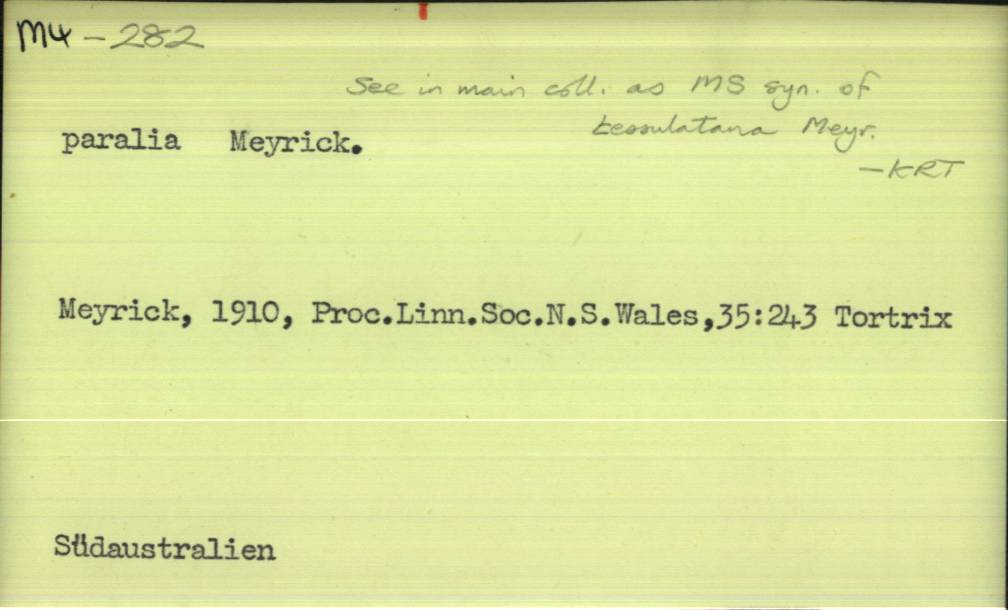 front of card